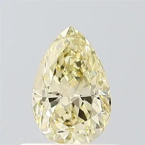 0.62ct PEAR Fancy Light Yellow VVS2 Coloured Lab diamond