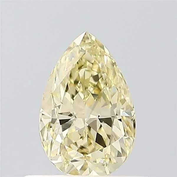 0.62ct PEAR Fancy Light Yellow VVS2 Coloured Lab diamond