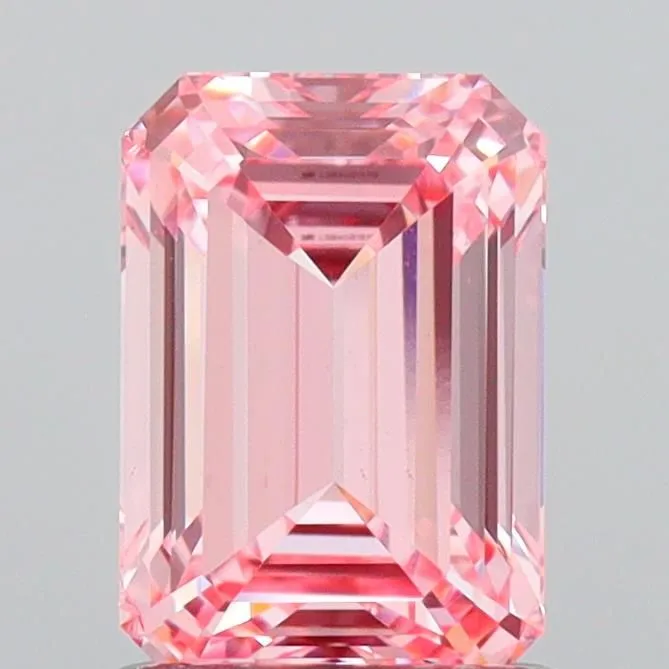 1.50ct EMERALD Fancy Vivid Pink VS1 Coloured Lab diamond