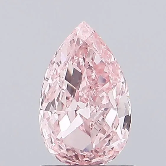 0.89ct PEAR Fancy Vivid Pink VS1 Coloured Lab diamond