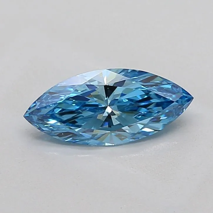 1.02ct MARQUISE Fancy Vivid Blue VS2 Coloured Lab diamond