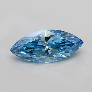 1.02ct MARQUISE Fancy Vivid Blue VS2 Coloured Lab diamond