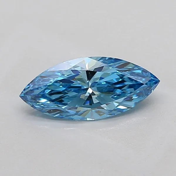 1.02ct MARQUISE Fancy Vivid Blue VS2 Coloured Lab diamond