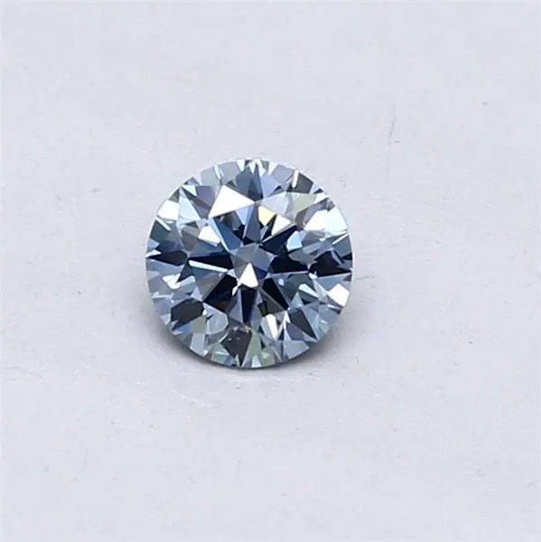0.30ct ROUND Fancy Vivid Blue VS1 Coloured Lab diamond