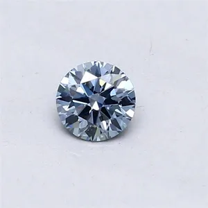 0.3ct ROUND Fancy Vivid Blue VS1 Coloured Lab diamond