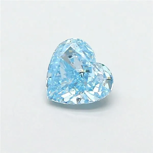 0.60ct HEART Fancy Vivid Blue VS2 Coloured Lab diamond