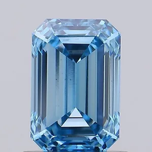 1ct EMERALD Fancy Vivid Blue VVS2 Coloured Lab diamond