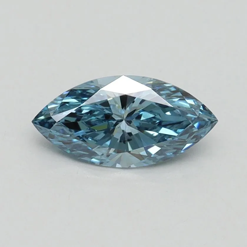 0.54ct MARQUISE Fancy Vivid Blue VS1 Coloured Lab diamond