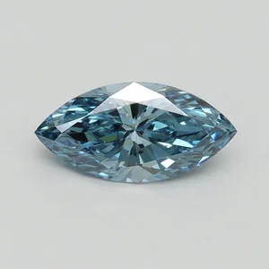 0.54ct MARQUISE Fancy Vivid Blue VS1 Coloured Lab diamond