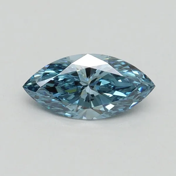 0.54ct MARQUISE Fancy Vivid Blue VS1 Coloured Lab diamond