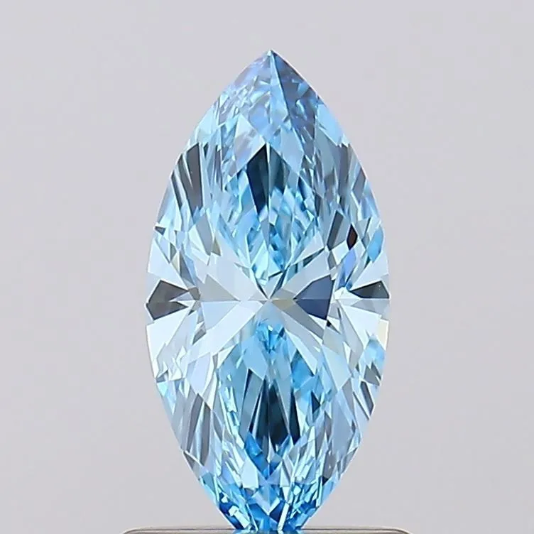 0.70ct MARQUISE Fancy Vivid Blue VVS2 Coloured Lab diamond