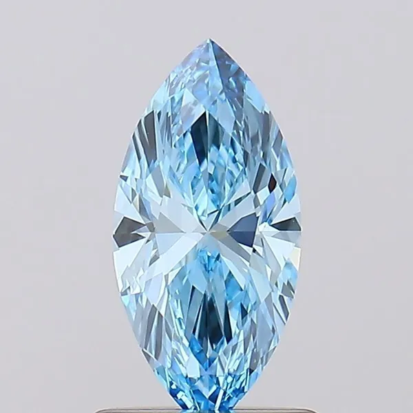 0.7ct MARQUISE Fancy Vivid Blue VVS2 Coloured Lab diamond