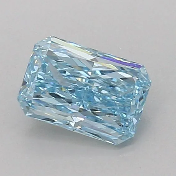 0.94ct RADIANT Fancy Vivid Blue VVS2 Coloured Lab diamond