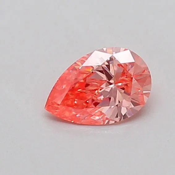 0.31ct PEAR Fancy Vivid Pink VS2 Coloured Lab diamond