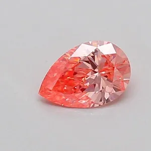 0.31ct PEAR Fancy Vivid Pink VS2 Coloured Lab diamond