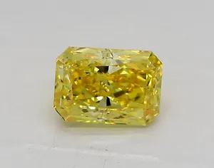 1.04ct RADIANT Fancy Vivid Yellow VS1 Coloured Lab diamond