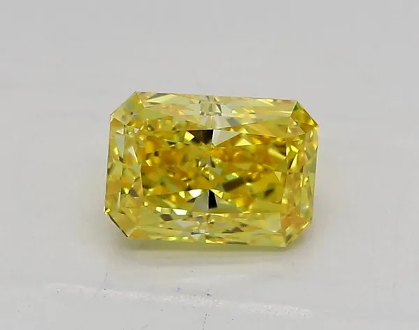 1.04ct RADIANT Fancy Vivid Yellow VS1 Coloured Lab diamond