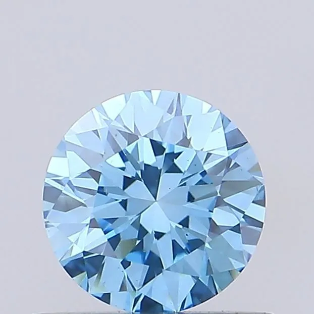 0.60ct ROUND Fancy Vivid Blue VS1 Coloured Lab diamond