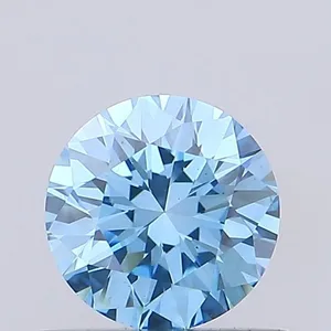 0.6ct ROUND Fancy Vivid Blue VS1 Coloured Lab diamond