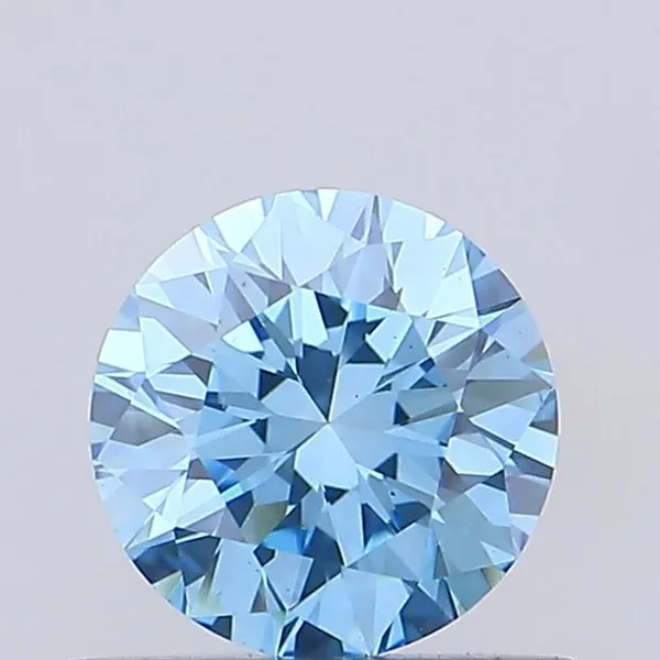 0.6ct ROUND Fancy Vivid Blue VS1 Coloured Lab diamond