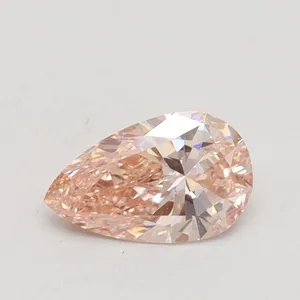 0.53ct PEAR Fancy Pink VS2 Coloured Lab diamond