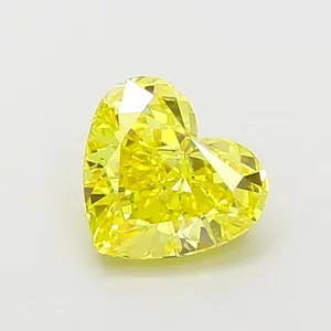 1.17ct HEART Fancy Vivid Yellow VVS2 Coloured Lab diamond