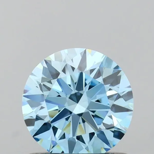 0.75ct ROUND Fancy Vivid Blue VVS2 Coloured Lab diamond