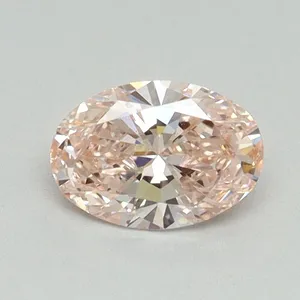 0.54ct OVAL Fancy Intense Pink SI1 Coloured Lab diamond