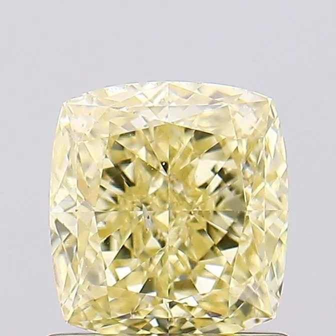 1.01ct CUSHION Fancy Yellow SI1 Coloured Lab diamond
