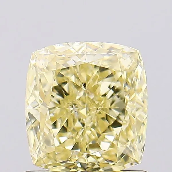 1.01ct CUSHION Fancy Yellow SI1 Coloured Lab diamond