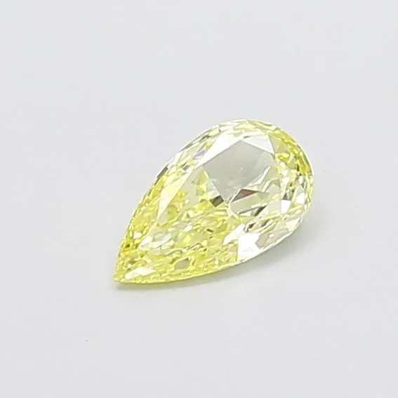 0.42ct PEAR Fancy Yellow VVS2 Coloured Lab diamond