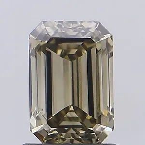 1.3ct EMERALD Fancy Light Grayish Yellow VS1 Coloured Lab diamond