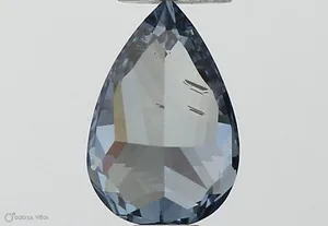 0.42ct PEAR Fancy Vivid Blue SI2 Coloured Lab diamond