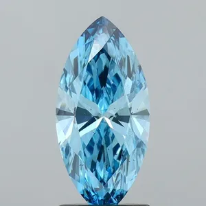 1.25ct MARQUISE Fancy Vivid Blue SI1 Coloured Lab diamond