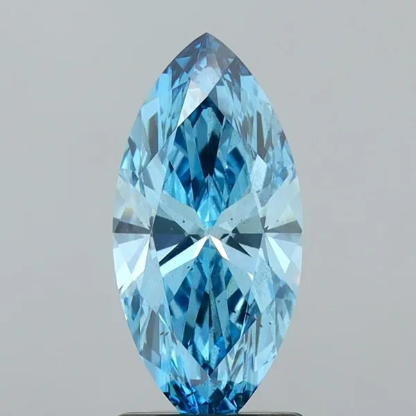 1.25ct MARQUISE Fancy Vivid Blue SI1 Coloured Lab diamond