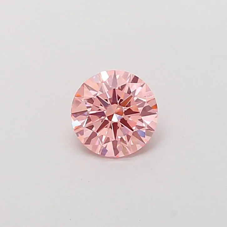 0.92ct ROUND Fancy Intense Pink VS1 Coloured Lab diamond