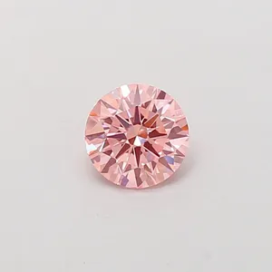 0.92ct ROUND Fancy Intense Pink VS1 Coloured Lab diamond