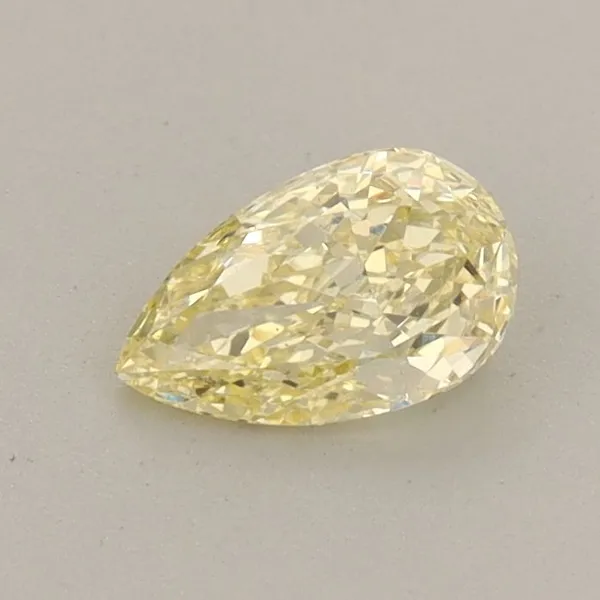 0.46ct PEAR Fancy Intense Yellow VS1 Coloured Lab diamond