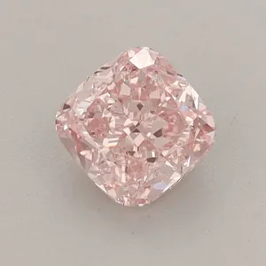 0.71ct CUSHION Fancy Vivid Pink VS1 Coloured Lab diamond