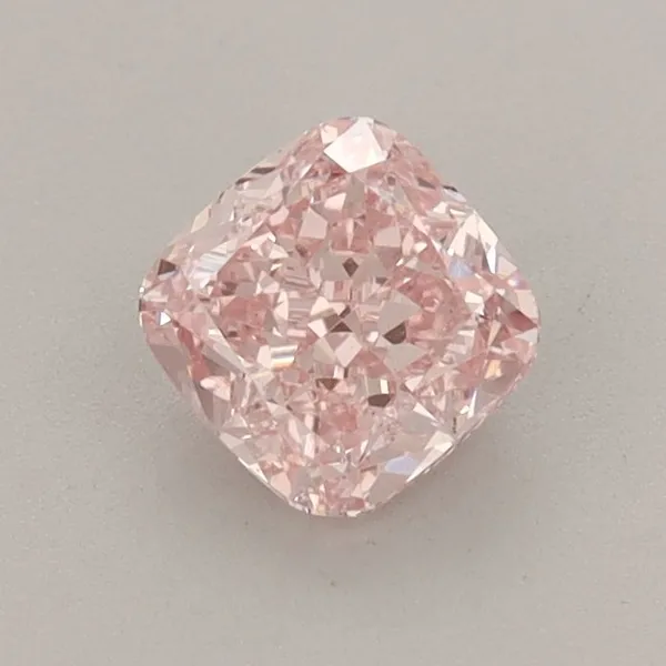 0.71ct CUSHION Fancy Vivid Pink VS1 Coloured Lab diamond