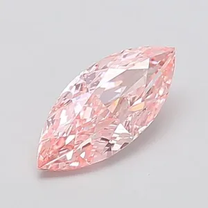 1ct MARQUISE Fancy Vivid Pink VS2 Coloured Lab diamond