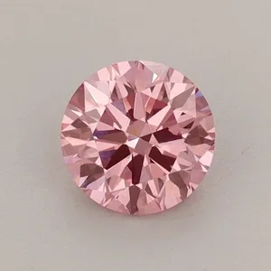 0.64ct ROUND Fancy Vivid Pink VVS2 Coloured Lab diamond