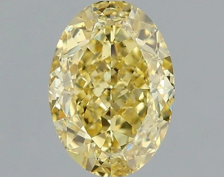 1.09ct OVAL Fancy Intense Yellow VS2 Coloured Lab diamond