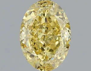 1.09ct OVAL Fancy Intense Yellow VS2 Coloured Lab diamond