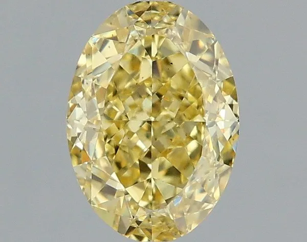 1.09ct OVAL Fancy Intense Yellow VS2 Coloured Lab diamond