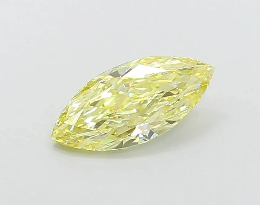 1.12ct MARQUISE Fancy Intense Yellow VS2 Coloured Lab diamond