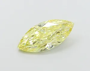 1.12ct MARQUISE Fancy Intense Yellow VS2 Coloured Lab diamond
