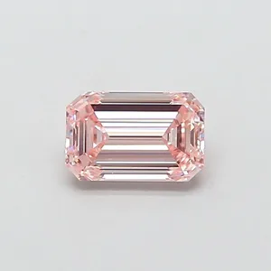 0.99ct EMERALD Fancy Pink VS1 Coloured Lab diamond