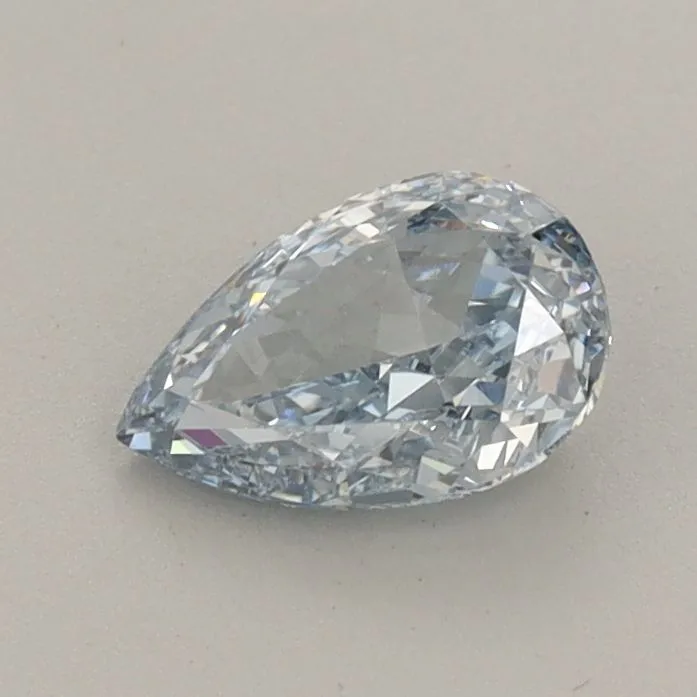 0.68ct PEAR Fancy Blue VVS2 Coloured Lab diamond