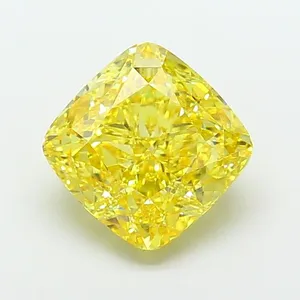 1.06ct CUSHION Fancy Vivid Yellow VVS2 Coloured Lab diamond